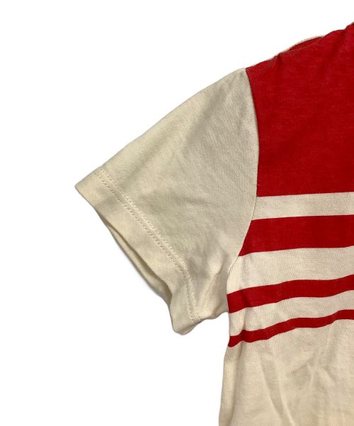 GUCCI（グッチ）GUCCI (グッチ) 半袖カットソー ベージュ×レッド サイズ:18/24ｍの古着・服飾アイテム