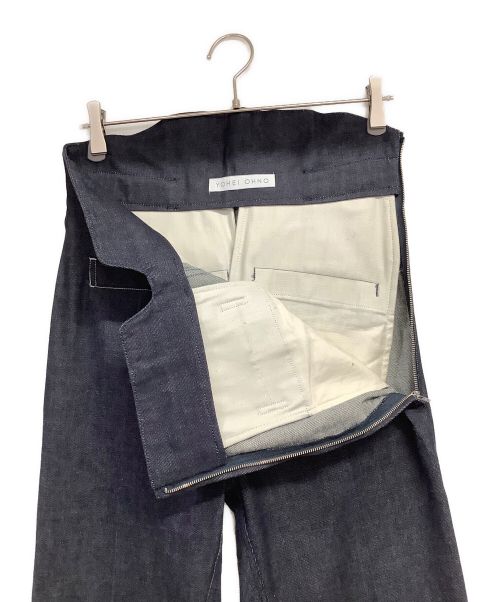 YOHEI OHNO（ヨウヘイオオノ）YOHEI OHNO (ヨウヘイオオノ) ロールアップ ハイウエスト デニムパンツ インディゴ サイズ:38の古着・服飾アイテム