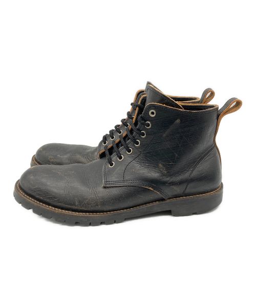 COMME des GARCONS（コムデギャルソン）COMME des GARCONS (コムデギャルソン) ダメージ加工 7アイレット レザーブーツ ブラック サイズ:25　1/2の古着・服飾アイテム