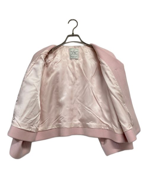 SEVEN TEN by MIHO KAWAHITO（セブン テン バイ ミホ カワヒト）SEVEN TEN by MIHO KAWAHITO (セブン テン バイ ミホ カワヒト) ダブルフェイスショートコート ピンク サイズ:XSの古着・服飾アイテム