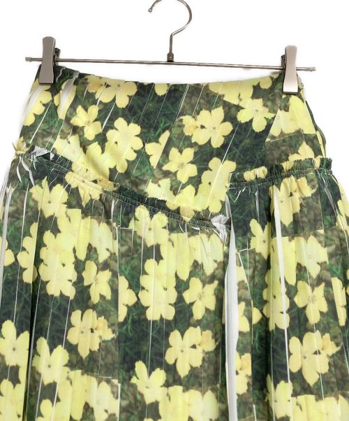 3.1 phillip lim（スリーワンフィリップリム）3.1 phillip lim (スリーワンフィリップリム) フラワー柄プリーツスカート イエロー サイズ:00の古着・服飾アイテム