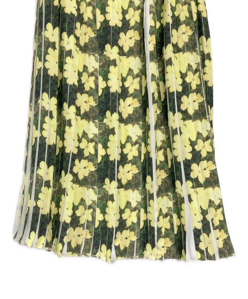 3.1 phillip lim（スリーワンフィリップリム）3.1 phillip lim (スリーワンフィリップリム) フラワー柄プリーツスカート イエロー サイズ:00の古着・服飾アイテム