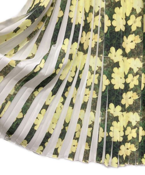 3.1 phillip lim（スリーワンフィリップリム）3.1 phillip lim (スリーワンフィリップリム) フラワー柄プリーツスカート イエロー サイズ:00の古着・服飾アイテム