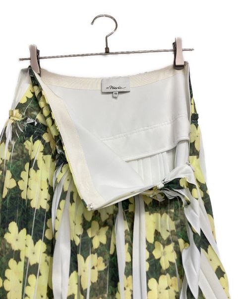 3.1 phillip lim（スリーワンフィリップリム）3.1 phillip lim (スリーワンフィリップリム) フラワー柄プリーツスカート イエロー サイズ:00の古着・服飾アイテム