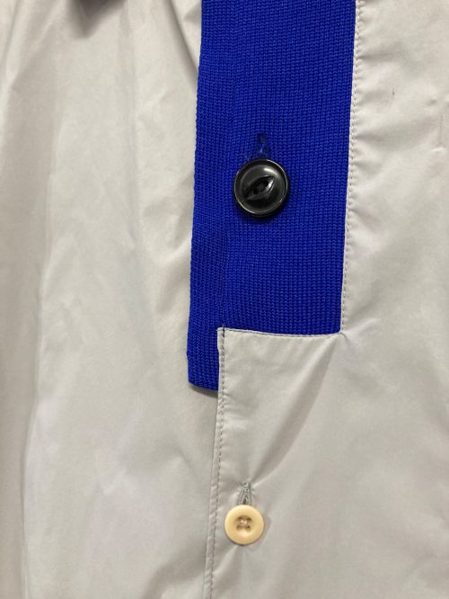 kolor/BEACON（カラービーコン）kolor/BEACON (カラービーコン) Nyストレッチタフタシャツ グレー×ブルー サイズ:SIZE3の古着・服飾アイテム