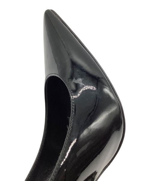Saint Laurent Paris（サンローランパリ）Saint Laurent Paris (サンローランパリ) ロゴヒールパンプス”オピウム” ブラック サイズ:35.5の古着・服飾アイテム