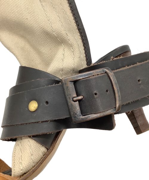 Chloe（クロエ）Chloe (クロエ) キャンバスブーツサンダル ブラック×ベージュ サイズ:35の古着・服飾アイテム