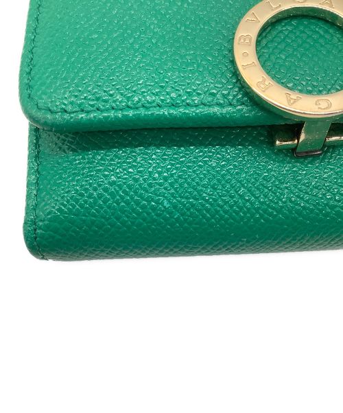 BVLGARI（ブルガリ）BVLGARI (ブルガリ) 3つ折り財布 グリーンの古着・服飾アイテム