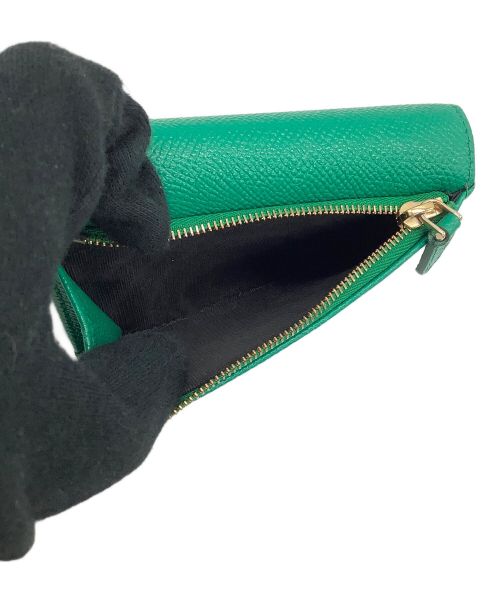 BVLGARI（ブルガリ）BVLGARI (ブルガリ) 3つ折り財布 グリーンの古着・服飾アイテム