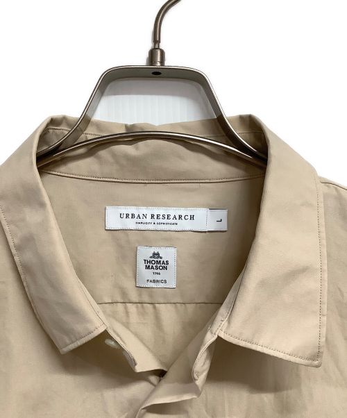 URBAN RESEARCH（アーバンリサーチ）URBAN RESEARCH (アーバンリサーチ) オーバーショートスリーブシャツ ベージュ サイズ:Lの古着・服飾アイテム