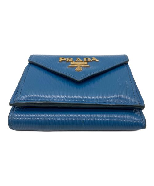 PRADA（プラダ）PRADA (プラダ) 2つ折り財布 ブルーの古着・服飾アイテム