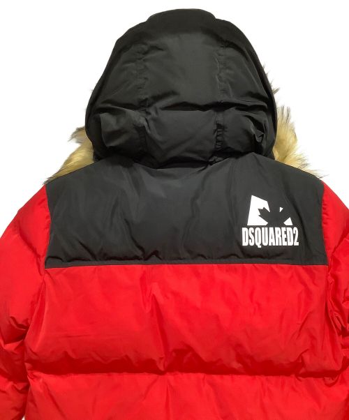 DSQUARED2（ディースクエアード）DSQUARED2 (ディースクエアード) 中綿ジャケット レッド×ブラック サイズ:8Yの古着・服飾アイテム