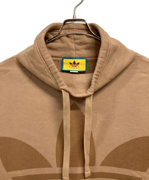 GUCCI（グッチ）GUCCI (グッチ) adidas (アディダス) アディダスロゴ コットンジャージー スウェット カーキ サイズ:Sの古着・服飾アイテム
