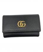 GUCCIグッチ）の古着「GGマーモント 6連キーケース」｜ブラック