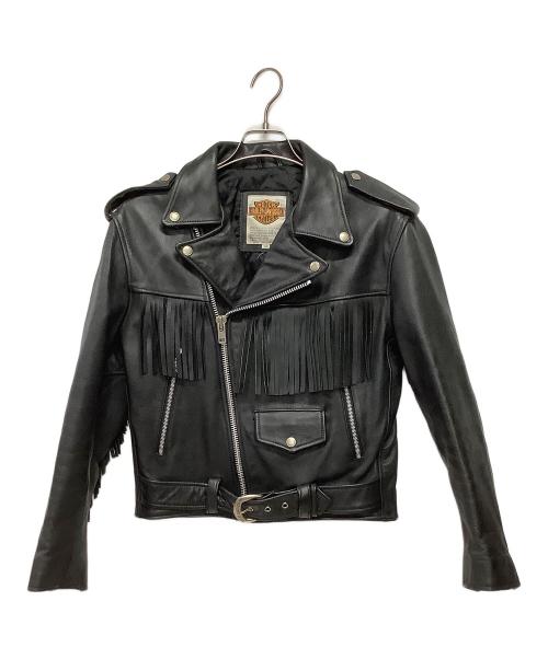 HARLEY-DAVIDSON（ハーレーダビッドソン）HARLEY-DAVIDSON (ハーレーダビッドソン) ライダースジャケット ブラック サイズ:36の古着・服飾アイテム