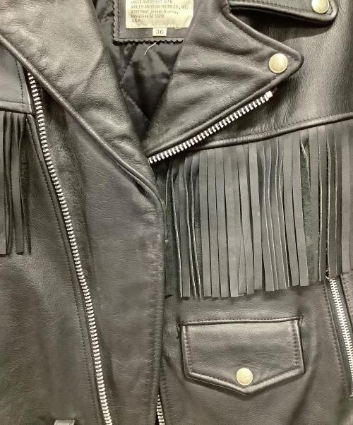 HARLEY-DAVIDSON（ハーレーダビッドソン）HARLEY-DAVIDSON (ハーレーダビッドソン) ライダースジャケット ブラック サイズ:36の古着・服飾アイテム