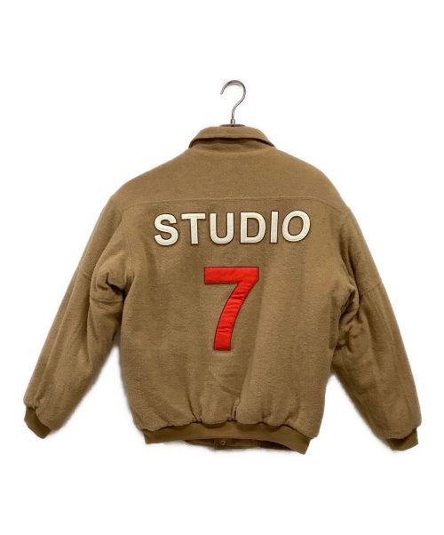 HUMAN MADE（ヒューマンメイド）HUMAN MADE (ヒューマンメイド) 中綿ボアジャケット ライトブラウン サイズ:Mの古着・服飾アイテム