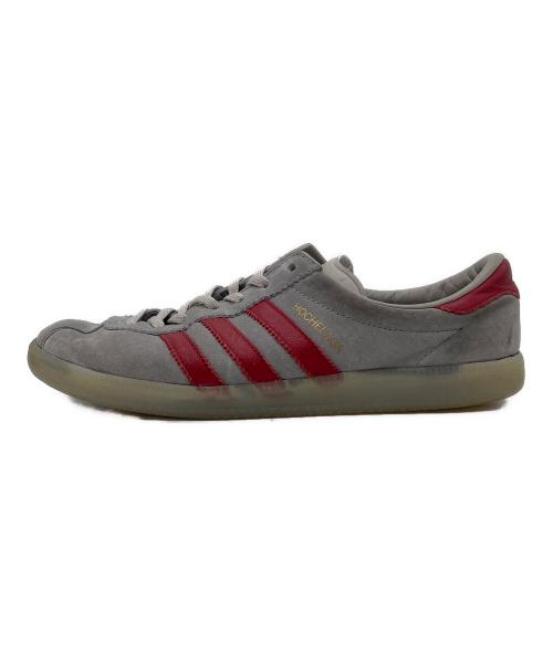 adidas（アディダス）adidas (アディダス) スニーカー HOCHELAGA SPZL グレー×レッド サイズ:25.5の古着・服飾アイテム