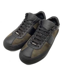 JIMMY CHOO（ジミーチュウ）の古着「スウェードスニーカー」｜グリーン×ブラック