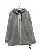 DIESELディーゼル）の古着「ラグランニット ジップパーカー」｜グレー