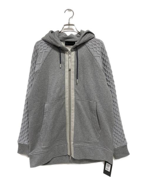 DIESEL（ディーゼル）DIESEL (ディーゼル) ラグランニット ジップパーカー グレー サイズ:XXS 未使用品の古着・服飾アイテム