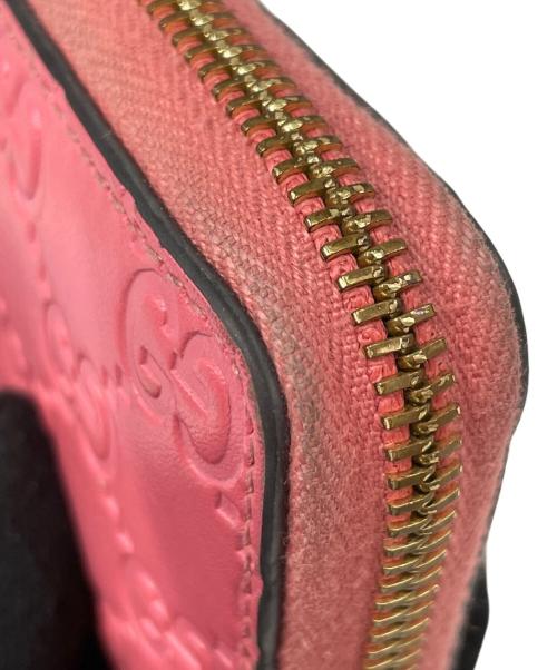 GUCCI（グッチ）GUCCI (グッチ) カードケース グッチシマ ピンクの古着・服飾アイテム