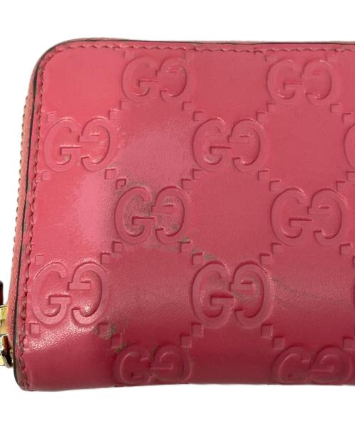 GUCCI（グッチ）GUCCI (グッチ) カードケース グッチシマ ピンクの古着・服飾アイテム