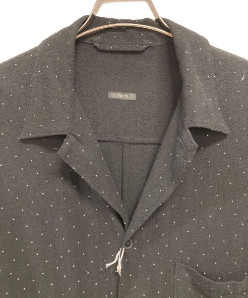 COMOLI（コモリ）COMOLI (コモリ) シルクノイル ドットシャツジャケット ブラック サイズ:1 未使用品の古着・服飾アイテム