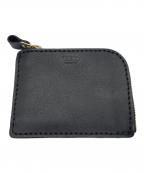 Herzヘルツ）の古着「L字ファスナーミニ財布」｜ブラック