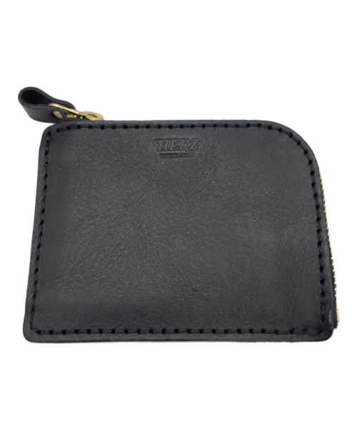 Herz（ヘルツ）Herz (ヘルツ) L字ファスナーミニ財布 ブラックの古着・服飾アイテム