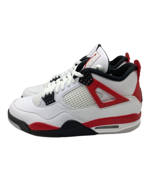 NIKE（ナイキ）NIKE (ナイキ) AIR JORDAN 4 RETRO／ハイカットスニーカー ホワイト×レッド サイズ:US10の古着・服飾アイテム