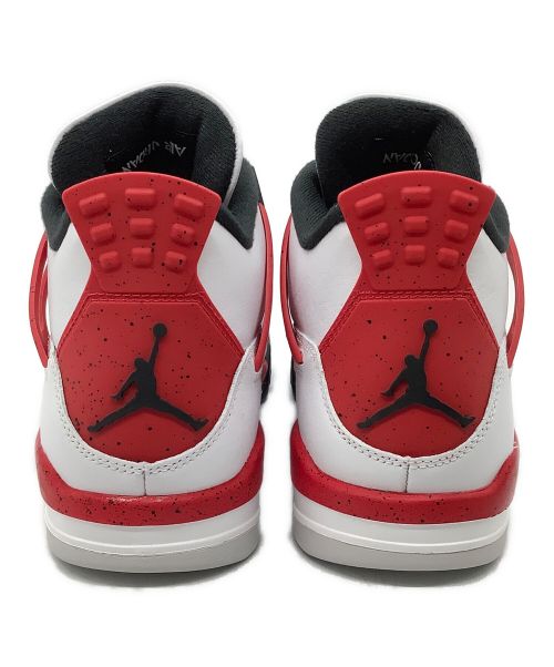 NIKE（ナイキ）NIKE (ナイキ) AIR JORDAN 4 RETRO／ハイカットスニーカー ホワイト×レッド サイズ:US10の古着・服飾アイテム