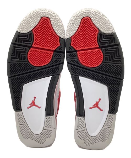 NIKE（ナイキ）NIKE (ナイキ) AIR JORDAN 4 RETRO／ハイカットスニーカー ホワイト×レッド サイズ:US10の古着・服飾アイテム