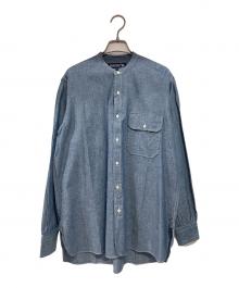 WOOLRICH（ウールリッチ）の古着「バンドカラーシャツ」｜ブルー