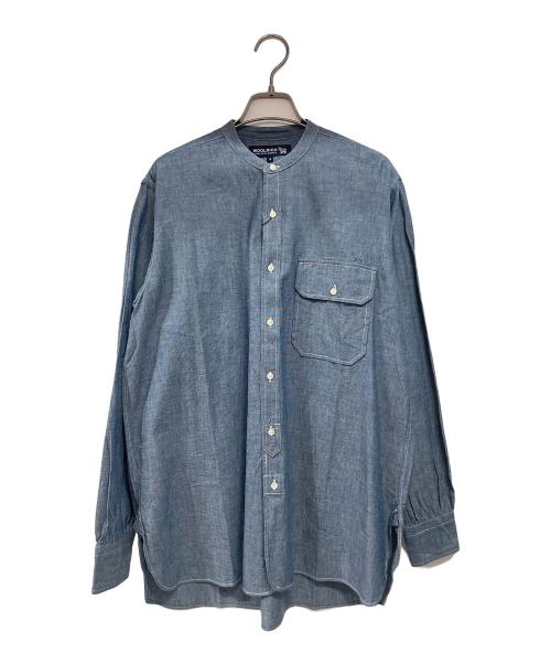 WOOLRICH（ウールリッチ）WOOLRICH (ウールリッチ) バンドカラーシャツ ブルー サイズ:S 未使用品の古着・服飾アイテム