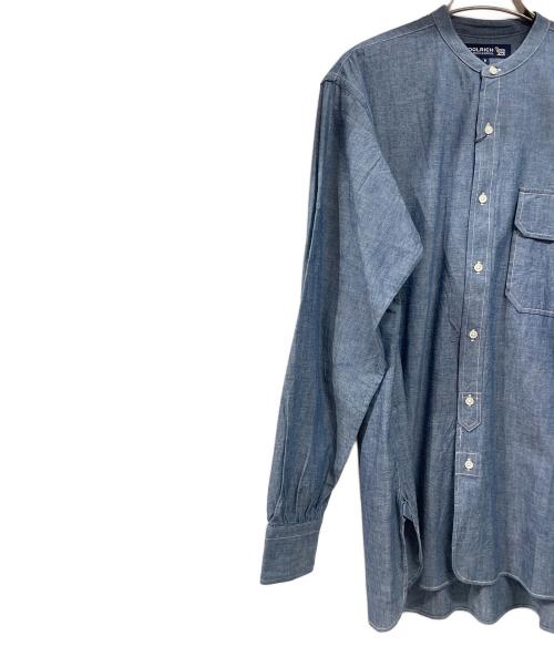 WOOLRICH（ウールリッチ）WOOLRICH (ウールリッチ) バンドカラーシャツ ブルー サイズ:S 未使用品の古着・服飾アイテム