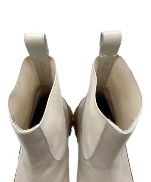 nouer（ヌエール）nouer (ヌエール) サイドゴアショートブーツ アイボリー サイズ:38の古着・服飾アイテム