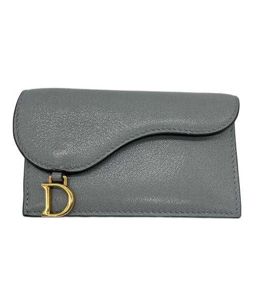 Christian Dior（クリスチャン ディオール）Christian Dior (クリスチャン ディオール) Saddle Cosmos ジップカードホルダー スカイブルーの古着・服飾アイテム