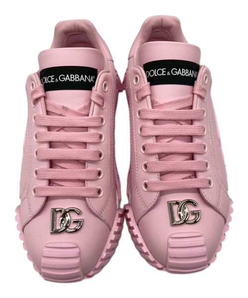 DOLCE & GABBANA（ドルチェ＆ガッバーナ）DOLCE & GABBANA (ドルチェ＆ガッバーナ) ローカットスニーカー ピンク×ホワイト サイズ:37 未使用品の古着・服飾アイテム