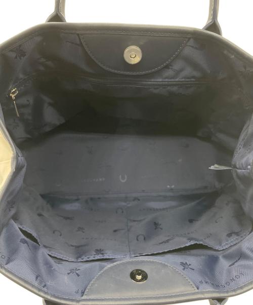LONGCHAMP（ロンシャン）LONGCHAMP (ロンシャン) ロゾ トートバッグ ホワイト×ブルーの古着・服飾アイテム