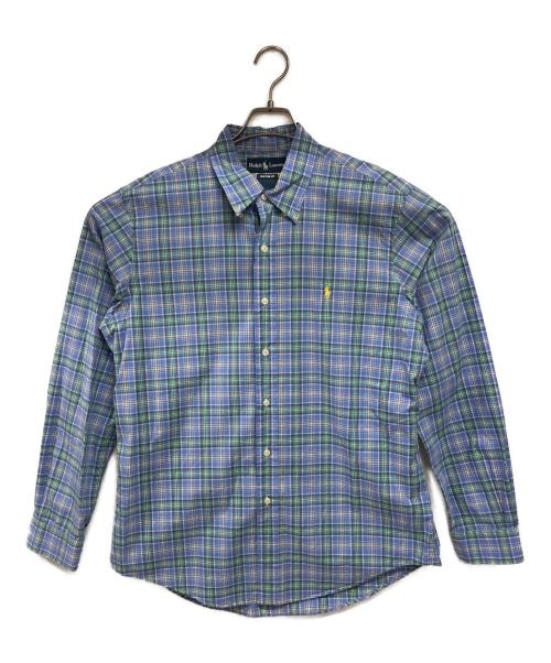 POLO RALPH LAUREN（ポロ・ラルフローレン）POLO RALPH LAUREN (ポロ・ラルフローレン) チェックシャツ スカイブルー×グリーン サイズ:Lの古着・服飾アイテム