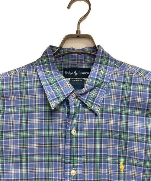 POLO RALPH LAUREN（ポロ・ラルフローレン）POLO RALPH LAUREN (ポロ・ラルフローレン) チェックシャツ スカイブルー×グリーン サイズ:Lの古着・服飾アイテム