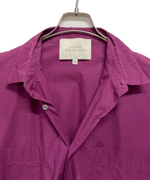 STUDIO NICHOLSON（スタジオ ニコルソン）STUDIO NICHOLSON (スタジオ ニコルソン) 半袖シャツ パープル サイズ:Mの古着・服飾アイテム