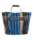 MARNIマルニ）の古着「マルニマーケットトートバッグ」｜ブルー×グリーン
