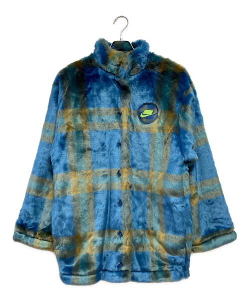NIKE（ナイキ）NIKE (ナイキ) フェイクファージャケット ブルー サイズ:L 未使用品の古着・服飾アイテム