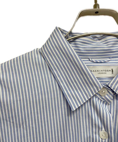 MACKINTOSH LONDON（マッキントッシュ ロンドン）MACKINTOSH LONDON (マッキントッシュ ロンドン) ストライプシャツワンピース スカイブルー サイズ:38の古着・服飾アイテム
