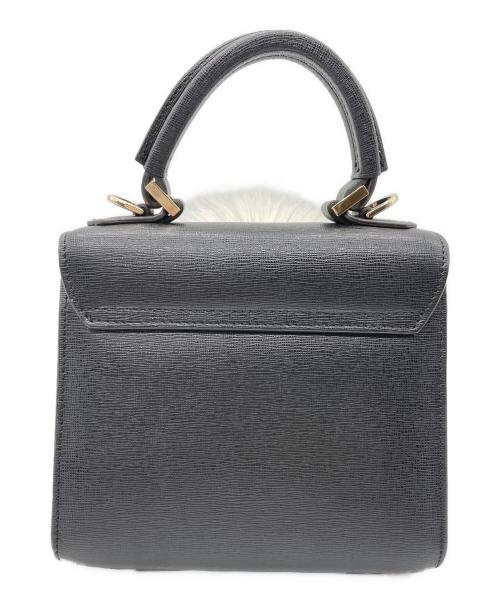 les petits joueurs（レプティジュール）LES PETITS JOUEURS (レプティジュール) レザーショルダーバッグ ブラックの古着・服飾アイテム