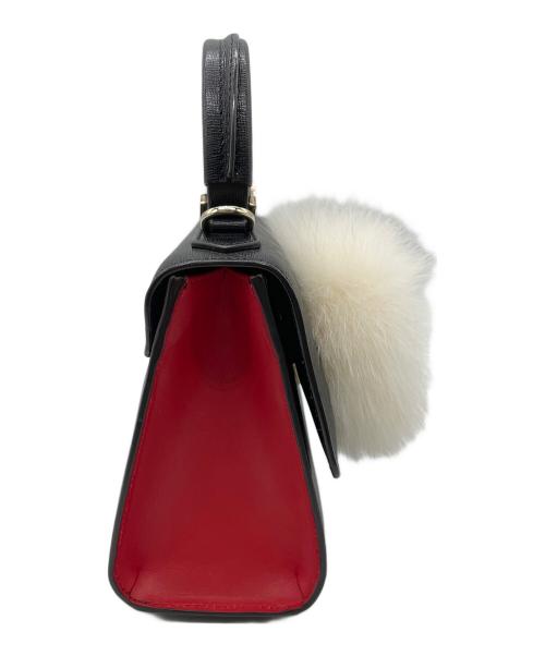 les petits joueurs（レプティジュール）LES PETITS JOUEURS (レプティジュール) レザーショルダーバッグ ブラックの古着・服飾アイテム