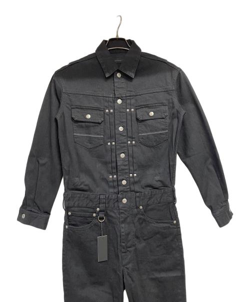BACK BONE（バックボーン）BACK BONE (バックボーン) スタッズ装飾 デニム オールインワン ブラック サイズ:XSの古着・服飾アイテム