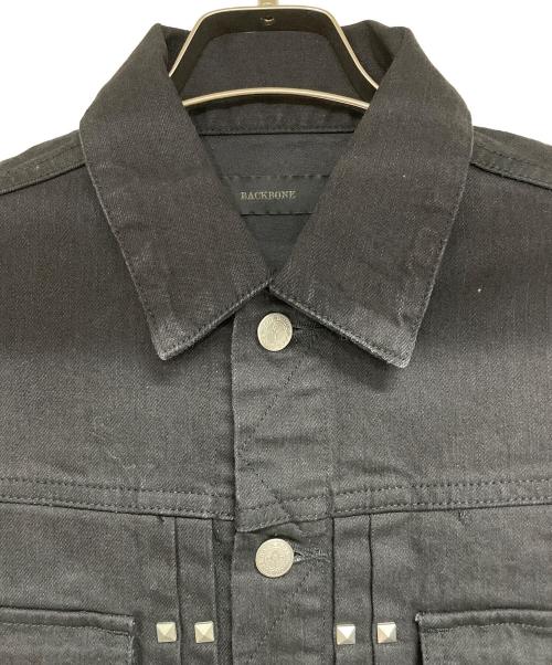 BACK BONE（バックボーン）BACK BONE (バックボーン) スタッズ装飾 デニム オールインワン ブラック サイズ:XSの古着・服飾アイテム